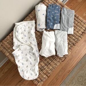 KeaBabies 6-Pack Organic Baby Sleep Sack Swaddles, Size 0-3 Months